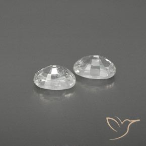 Gemme di Zircone Bianco naturale da 1.80 ct, Ovale, VVS-VS