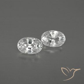 1.70ctw Naturale Bianco Zircone, Ovale, VVS