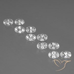 8.67ctw Naturale Bianco Zircone, Ovale, VVS-VS