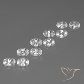 Gemme di Zircone Bianco naturale da 8.67 ct, Ovale, VVS-VS
