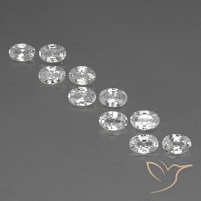 6.89ctw Naturale Bianco Zircone, Ovale, VVS-VS