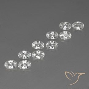 Gemme di Zircone Bianco naturale da 7.91 ct, Ovale, VVS-VS