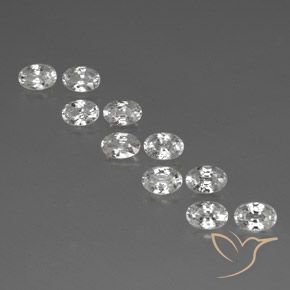 7.78ctw Naturale Bianco Zircone, Ovale, VVS-VS