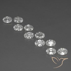 6.92ctw Naturale Bianco Zircone, Ovale, VVS-VS