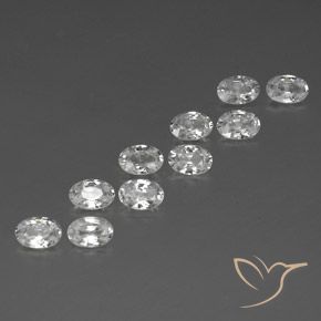 Gemme di Zircone Bianco naturale da 6.92 ct, Ovale, VVS-VS