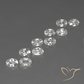 Gemme di Zircone Bianco naturale da 7.74 ct, Ovale, VVS-VS