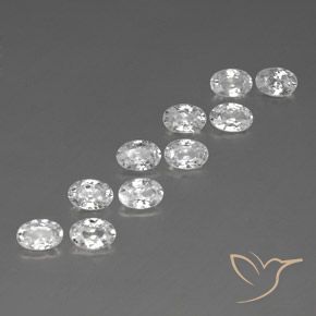 Gemme di Zircone Bianco naturale da 7.18 ct, Ovale, VVS-VS