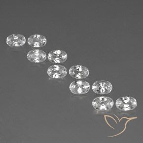Gemme di Zircone Bianco naturale da 8.37 ct, Ovale, VVS-VS