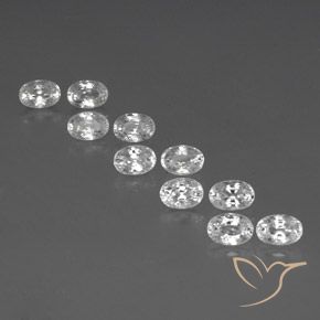 8.35ctw Naturale Bianco Zircone, Ovale, VVS-VS