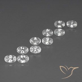 Gemme di Zircone Bianco naturale da 8.35 ct, Ovale, VVS-VS