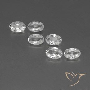 4.07ctw Naturale Bianco Zircone, Ovale, VVS-VS