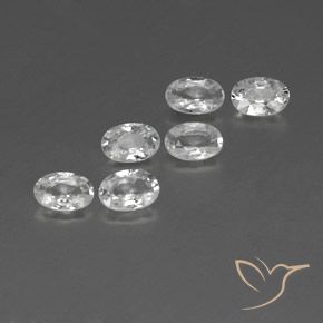 Gemme di Zircone Bianco naturale da 4.07 ct, Ovale, VVS-VS
