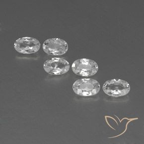 4.06ctw Naturale Bianco Zircone, Ovale, VVS-VS