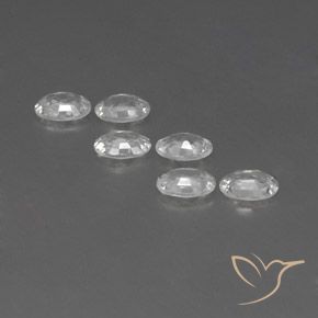 Gemme di Zircone Bianco naturale da 4.06 ct, Ovale, VVS-VS