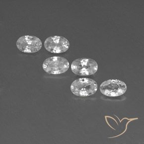 4.04ctw Naturale Bianco Zircone, Ovale, VVS-VS