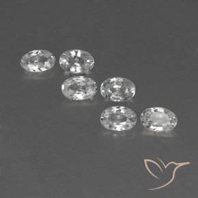 4.06ctw Naturale Bianco Zircone, Ovale, VVS-VS