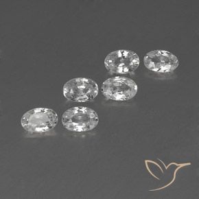 Gemme di Zircone Bianco naturale da 4.06 ct, Ovale, VVS-VS