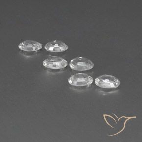 Gemme di Zircone Bianco naturale da 4.06 ct, Ovale, VVS-VS