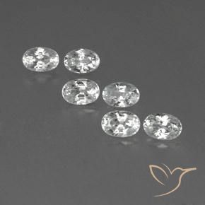 5.03ctw Naturale Bianco Zircone, Ovale, VVS-VS