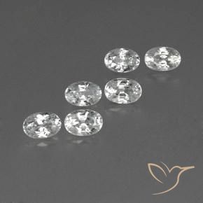Gemme di Zircone Bianco naturale da 5.03 ct, Ovale, VVS-VS