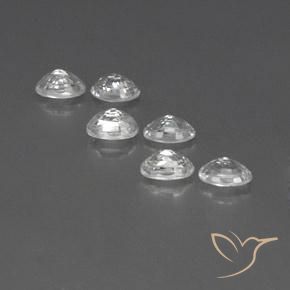 Gemme di Zircone Bianco naturale da 5.03 ct, Ovale, VVS-VS