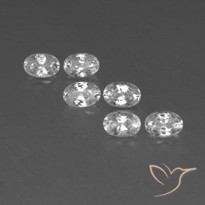 4.54ctw Naturale Bianco Zircone, Ovale, VVS-VS
