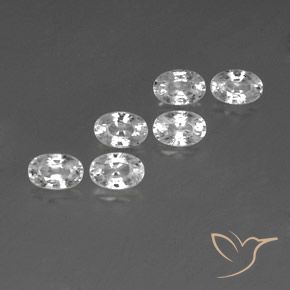 Gemme di Zircone Bianco naturale da 4.95 ct, Ovale, VVS-VS
