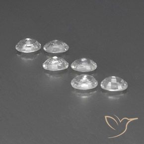 Gemme di Zircone Bianco naturale da 4.95 ct, Ovale, VVS-VS
