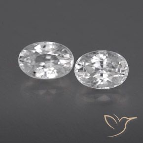 1.70ctw Naturale Bianco Zircone, Ovale, VVS-VS