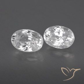 Gemme di Zircone Bianco naturale da 1.70 ct, Ovale, VVS-VS