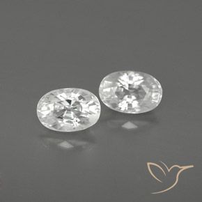 Gemme di Zircone Bianco naturale da 1.88 ct, Ovale, VVS-VS