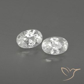 Gemme di Zircone Bianco naturale da 1.88 ct, Ovale, VVS-VS