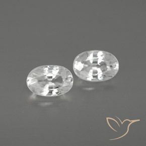 1.64ctw Naturale Bianco Zircone, Ovale, VVS-VS