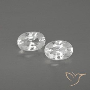 Gemme di Zircone Bianco naturale da 1.64 ct, Ovale, VVS-VS