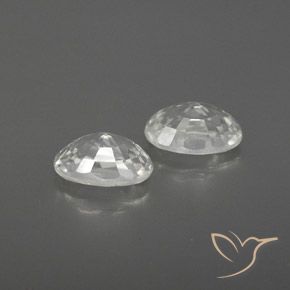Gemme di Zircone Bianco naturale da 1.67 ct, Ovale, VVS-VS