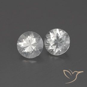 Gemme di Zircone Bianco naturale da 1.83 ct, Rotondo, VVS-VS
