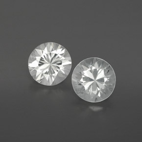 Zircone naturale bianco da 1,86 ct, taglio rotondo, VVS-VS