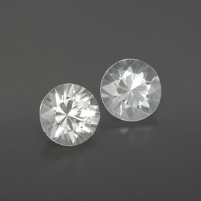 Zircone naturale bianco da 1,86 ct, taglio rotondo, VVS-VS