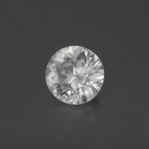 Zircone Bianco naturale da 0.81 ct, Taglio rotondo, VVS-VS