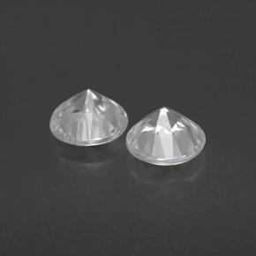 Zircone naturale bianco da 1,75 ct, taglio rotondo, VS
