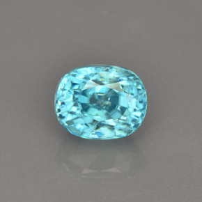 Zircone Blu naturale da 4.15 ct, Taglio ovale, VVS-VS