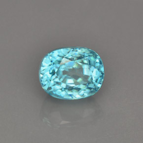 Zircone Blu naturale da 4.15 ct, Taglio ovale, VVS-VS