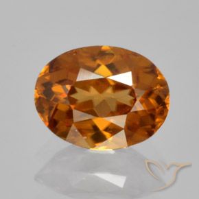 1.77ct Naturale Arancio medio-scuro Zircone, Ovale, VVS