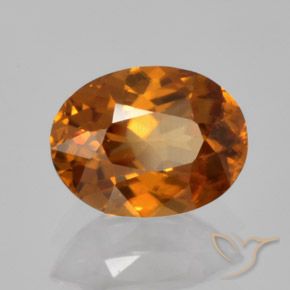 Zircone Arancio medio-scuro naturale da 1.77 ct, Ovale, VVS