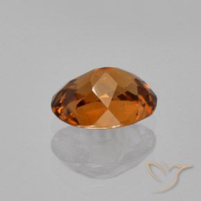 Zircone Arancione scuro naturale da 1.53 ct, Ovale, VVS
