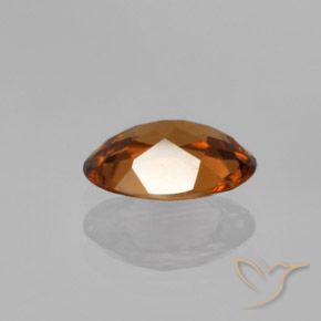 Zircone Arancione scuro naturale da 1.49 ct, Ovale, VVS