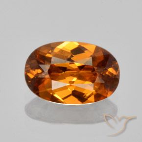 1.67ct Naturale Arancio brunastro intenso Zircone, Ovale, VVS-VS
