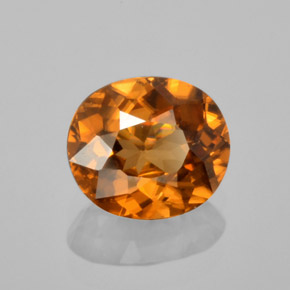 Zircone Arancione naturale da 1.55 ct, Taglio ovale, VVS