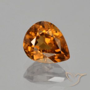 1.79ct Naturale Arancio medio-scuro Zircone, Forma a pera, VVS-VS
