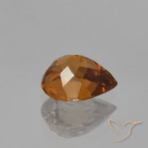 Zircone Arancio medio-scuro naturale da 1.79 ct, Forma a pera, VVS-VS